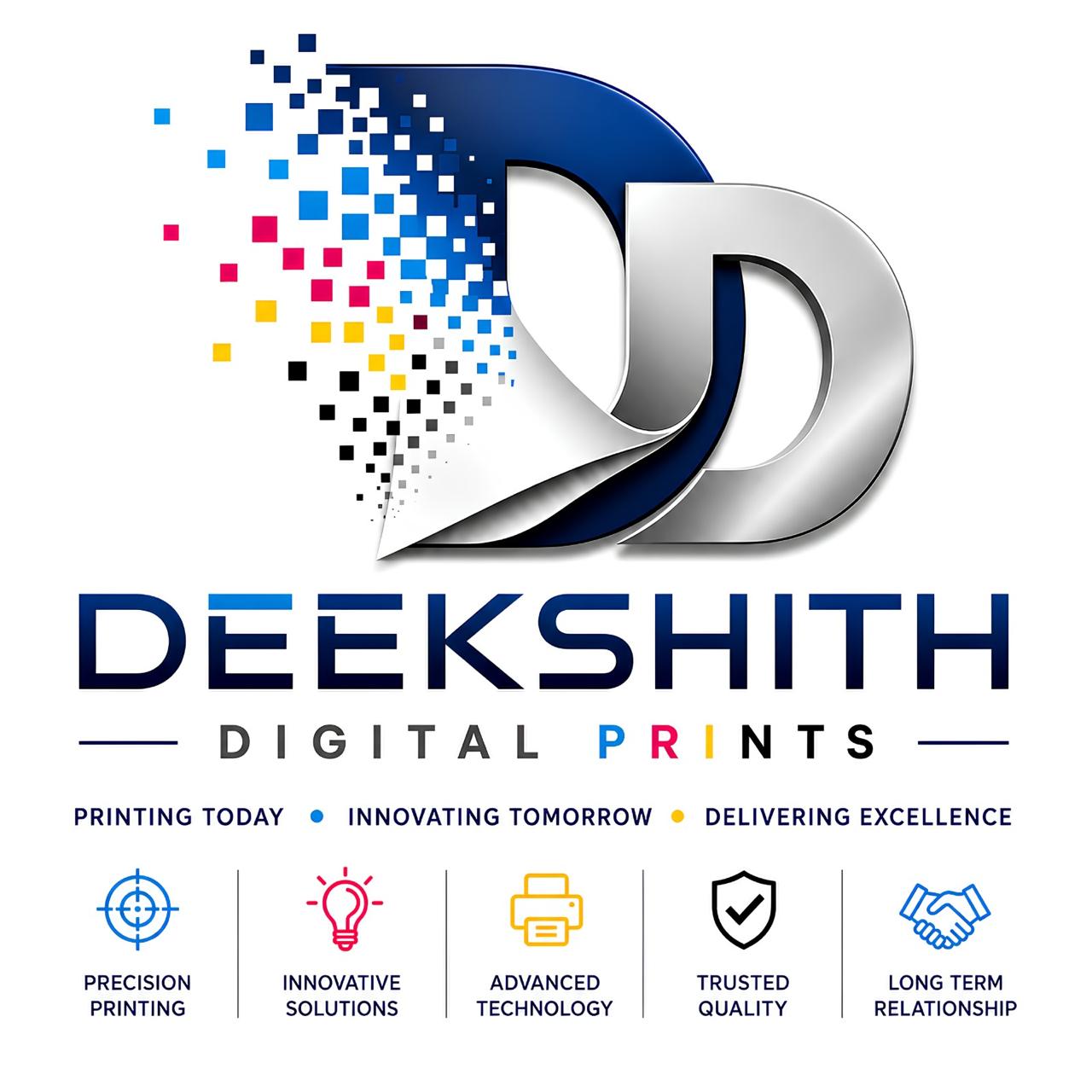 Digital printing press logo designed with IQon